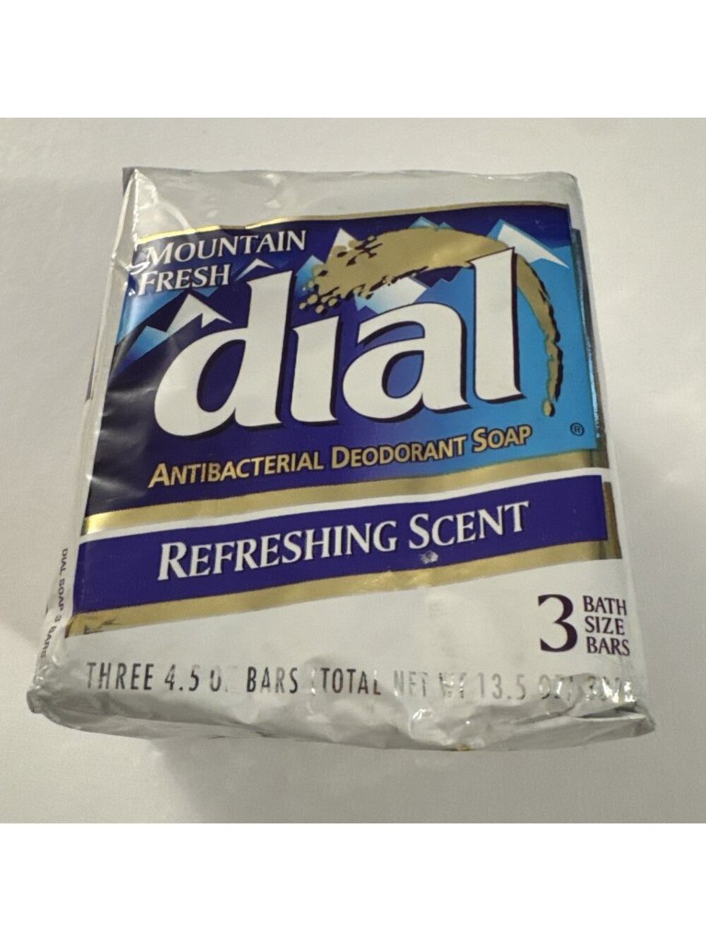 Vintage Dial Bar Soap 1996 Pack Of 3 Bath 4.5 Oz Mountain Fresh Scent New J45